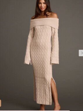 NWT 12th Tribe Rhiannon Dusty Rose Sweater Maxi Dress